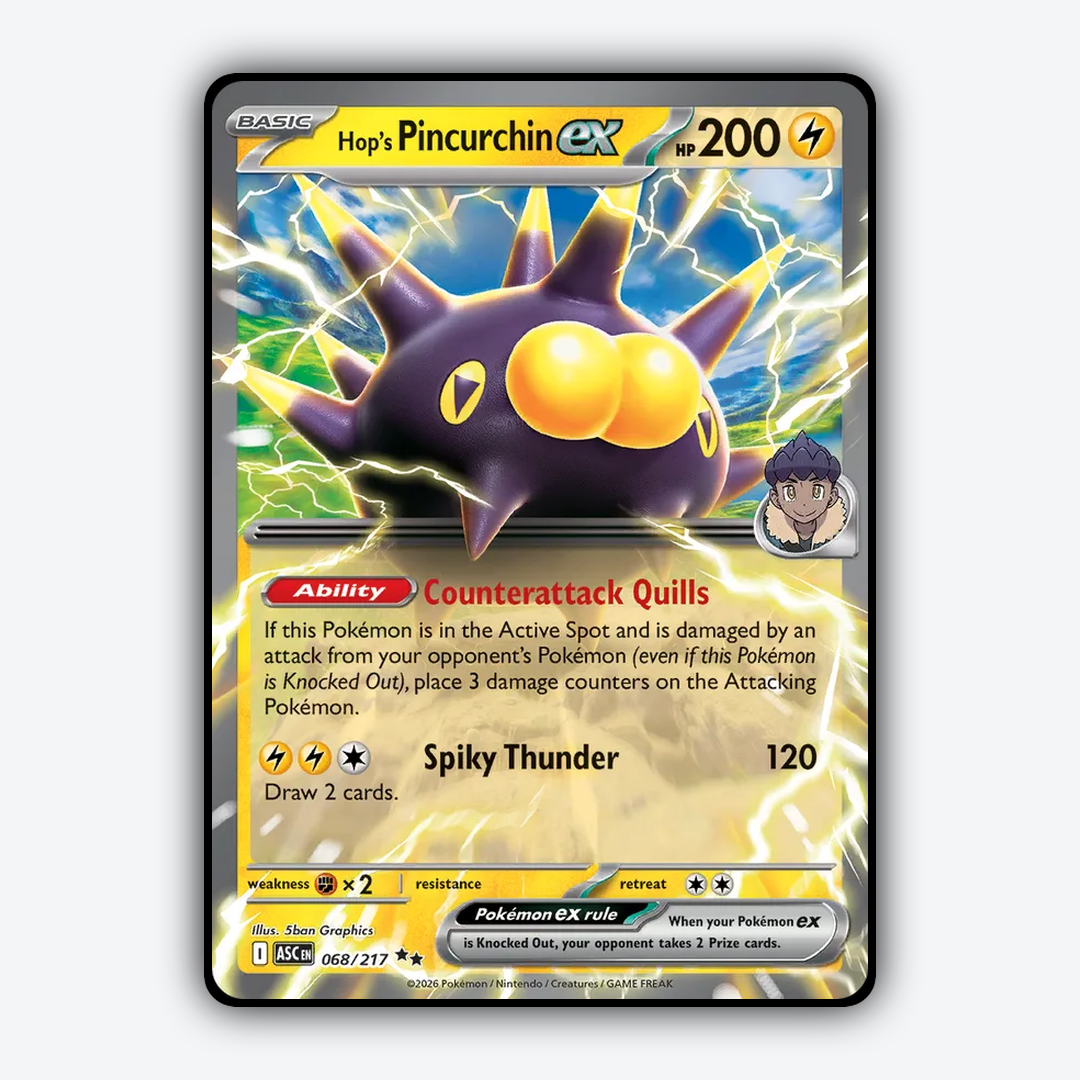 Hop's Pincurchin ex 068/217 - Ascended Heroes Set - Card Rug