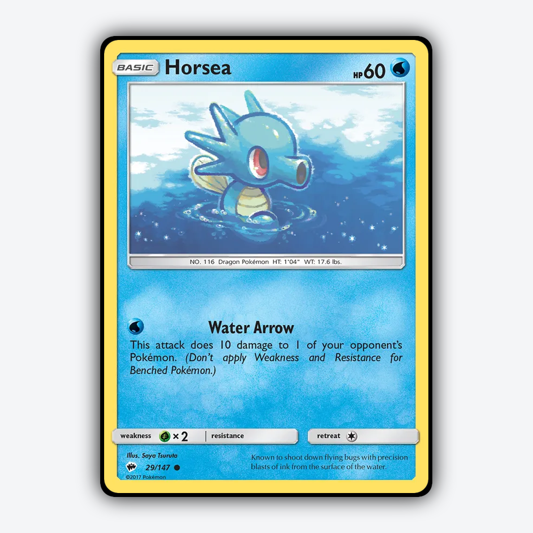 Horsea 029/147 - Burning Shadows Set - Card Rug
