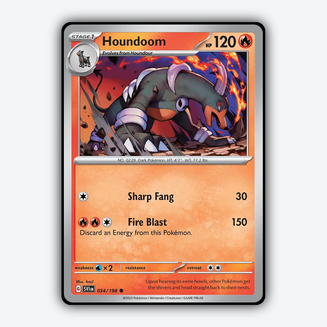 Houndoom 034/198 - Scarlet & Violet Set - Card Rug