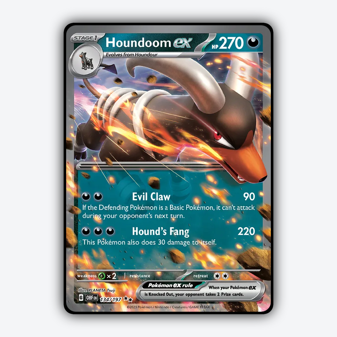 Houndoom ex #134 - Obsidian Flames Set - Card Rug