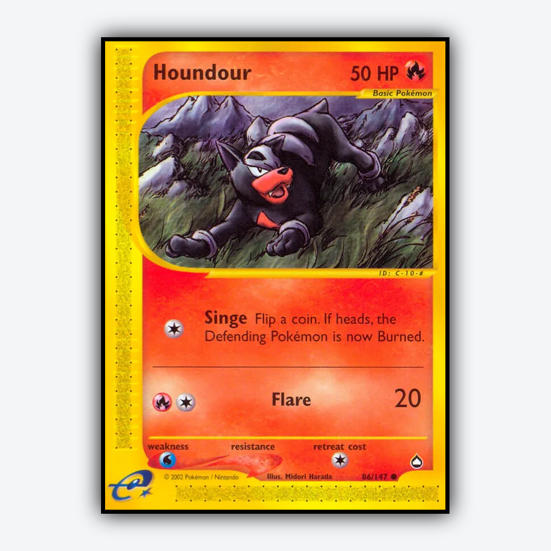 Houndour 086/147 - Aquapolis Set - Card Rug