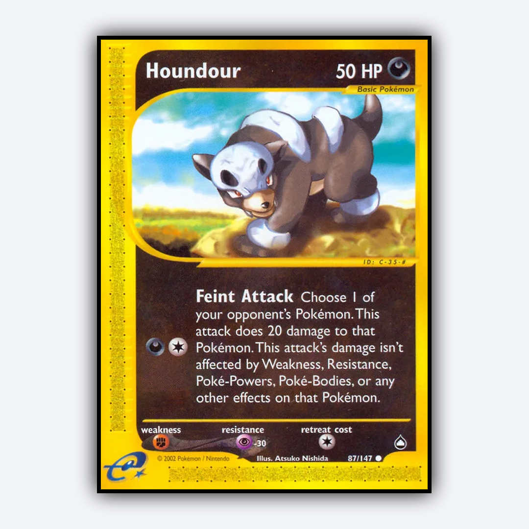 Houndour 087/147 - Aquapolis Set - Card Rug