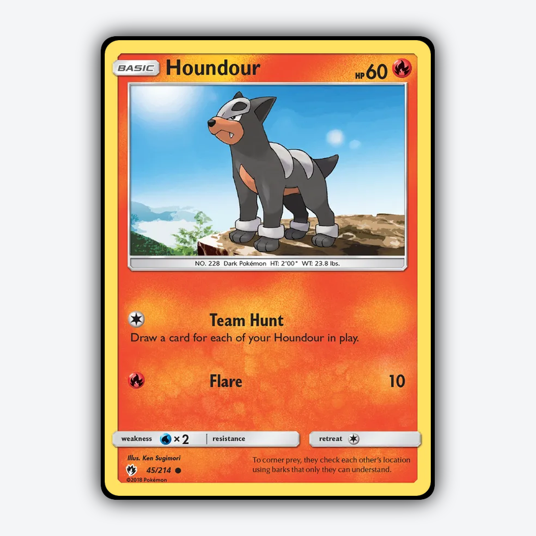 Houndour 045/214 - Lost Thunder Set - Card Rug