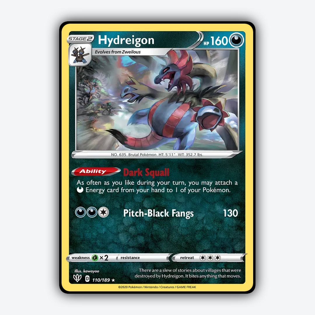 Hydreigon 110/189 - Darkness Ablaze Set - Card Rug