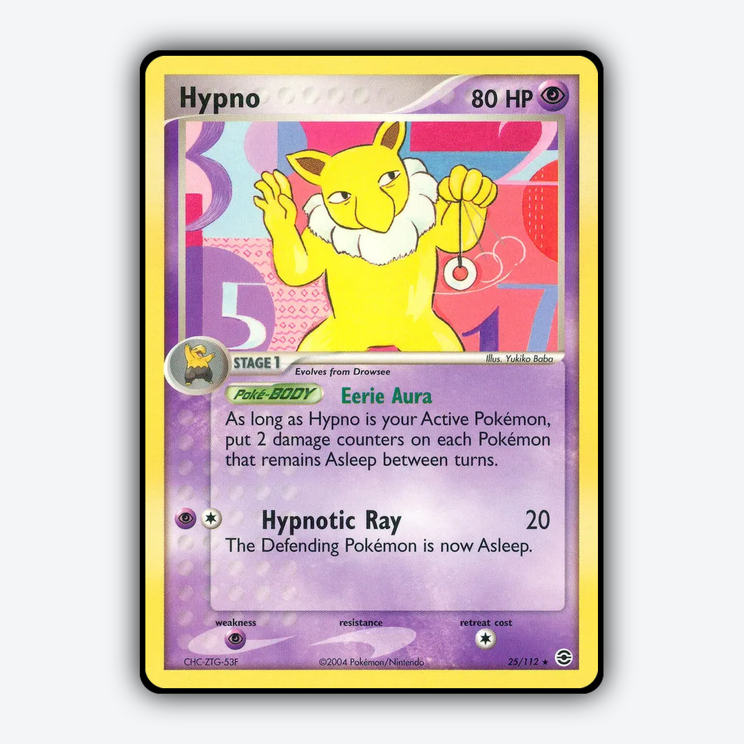 Hypno 025/112 - FireRed & LeafGreen Set - Card Rug