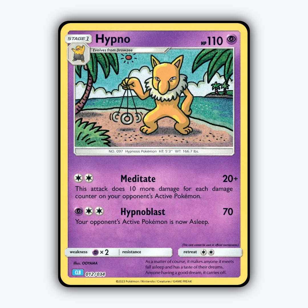 Hypno 012/034 - Pokémon TCG Classic - Blastoise Set - Card Rug