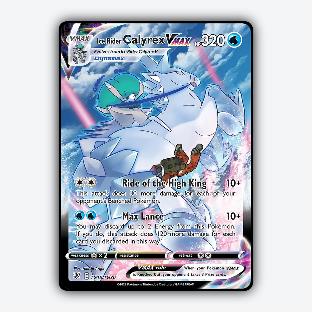 Ice Rider Calyrex VMAX TG015/30 - TG015/30 Astral Radiance Trainer Gallery Set - Card Rug