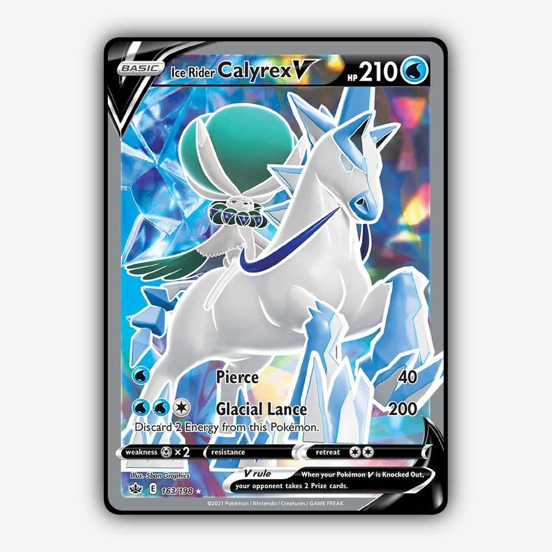 Ice Rider Calyrex V 163/198 - Chilling Reign Set - Card Rug