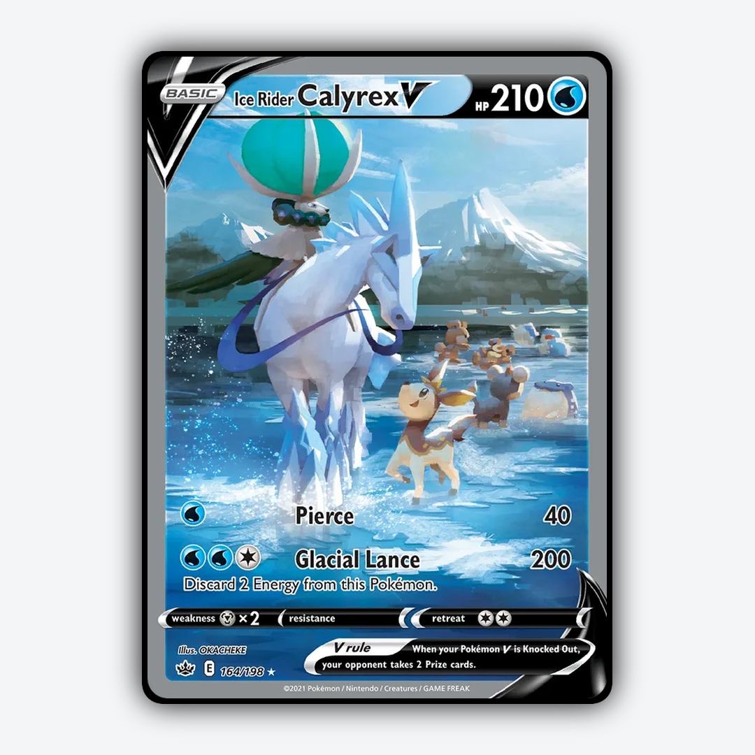 Ice Rider Calyrex V 164/198 - Chilling Reign Set - Card Rug