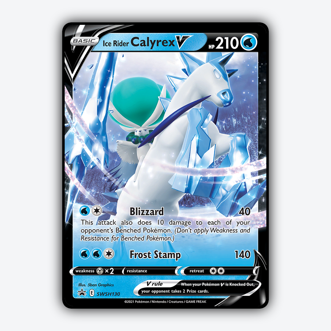 Ice Rider Calyrex V #130 - SWSH Black Star Promos Set - Card Rug