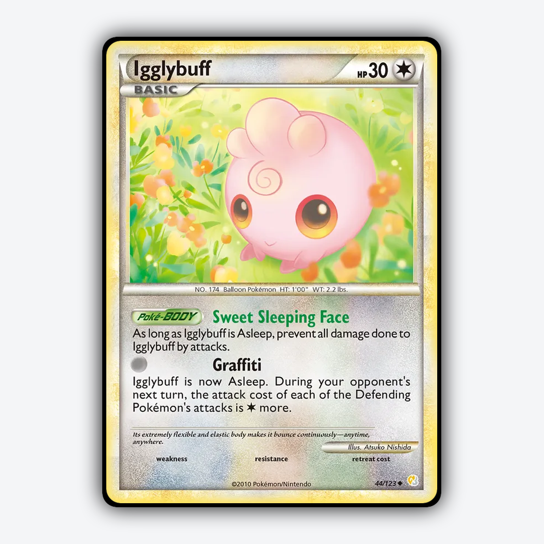 Igglybuff 044/123 - HeartGold & SoulSilver Set - Card Rug