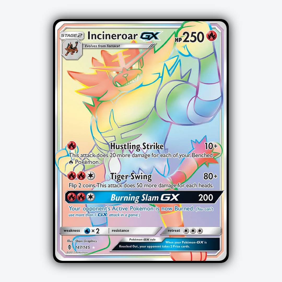 Incineroar-GX 147/145 - Guardians Rising Set - Card Rug