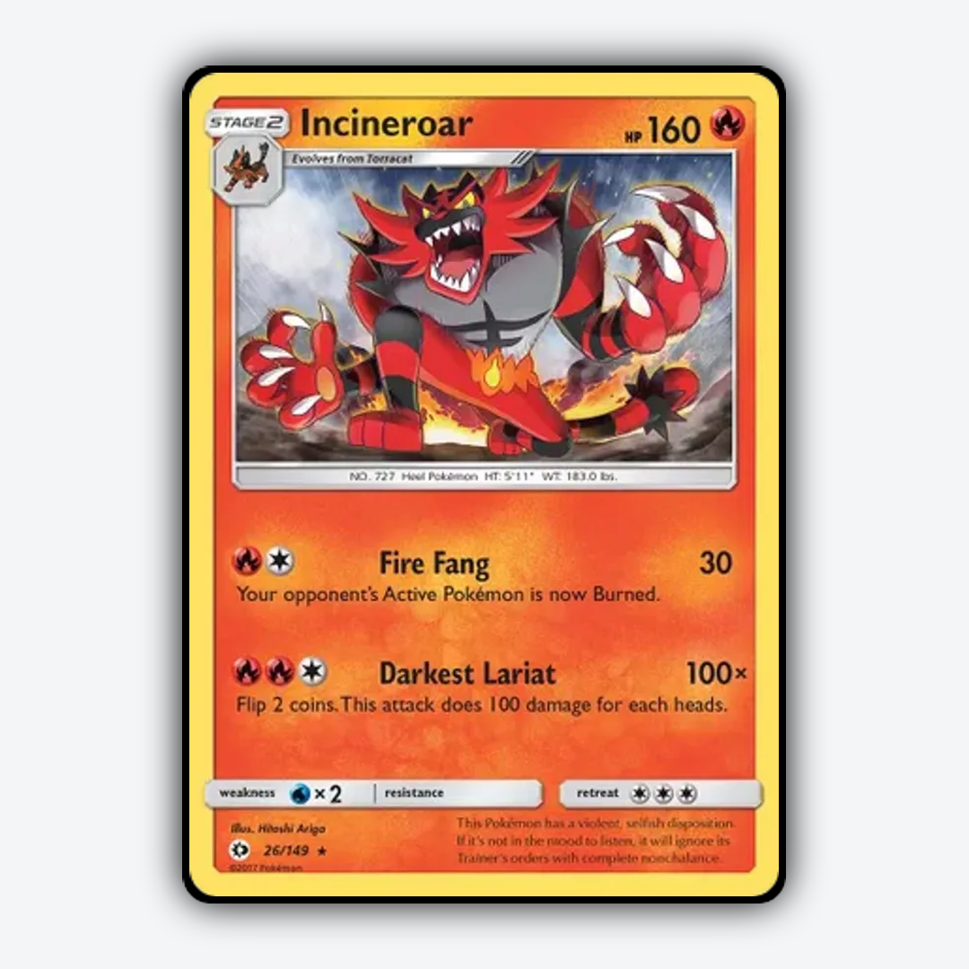 Incineroar 026/149 - Sun & Moon Set - Card Rug