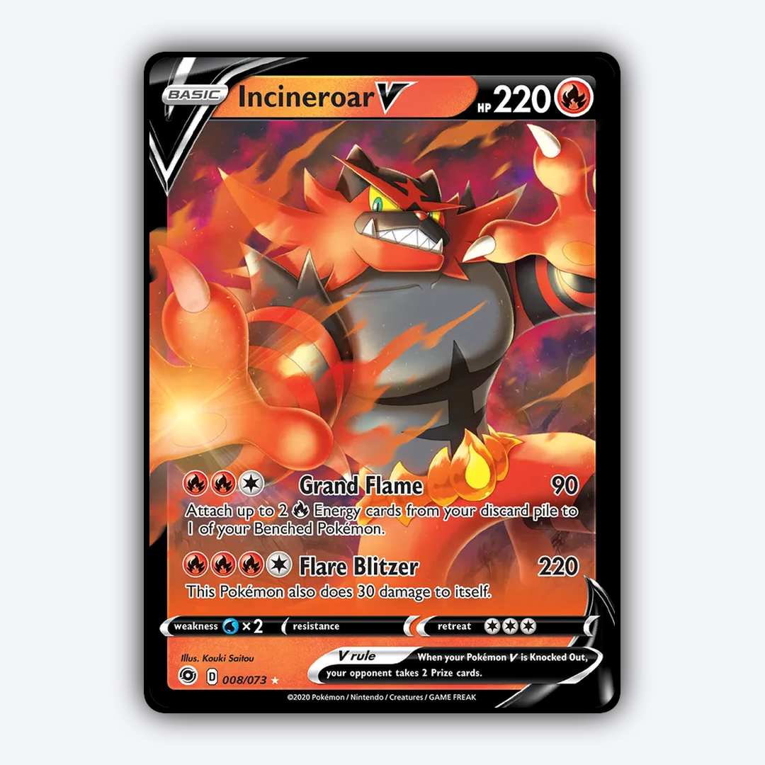 Incineroar V 008/73 - Champion's Path Set - Card Rug