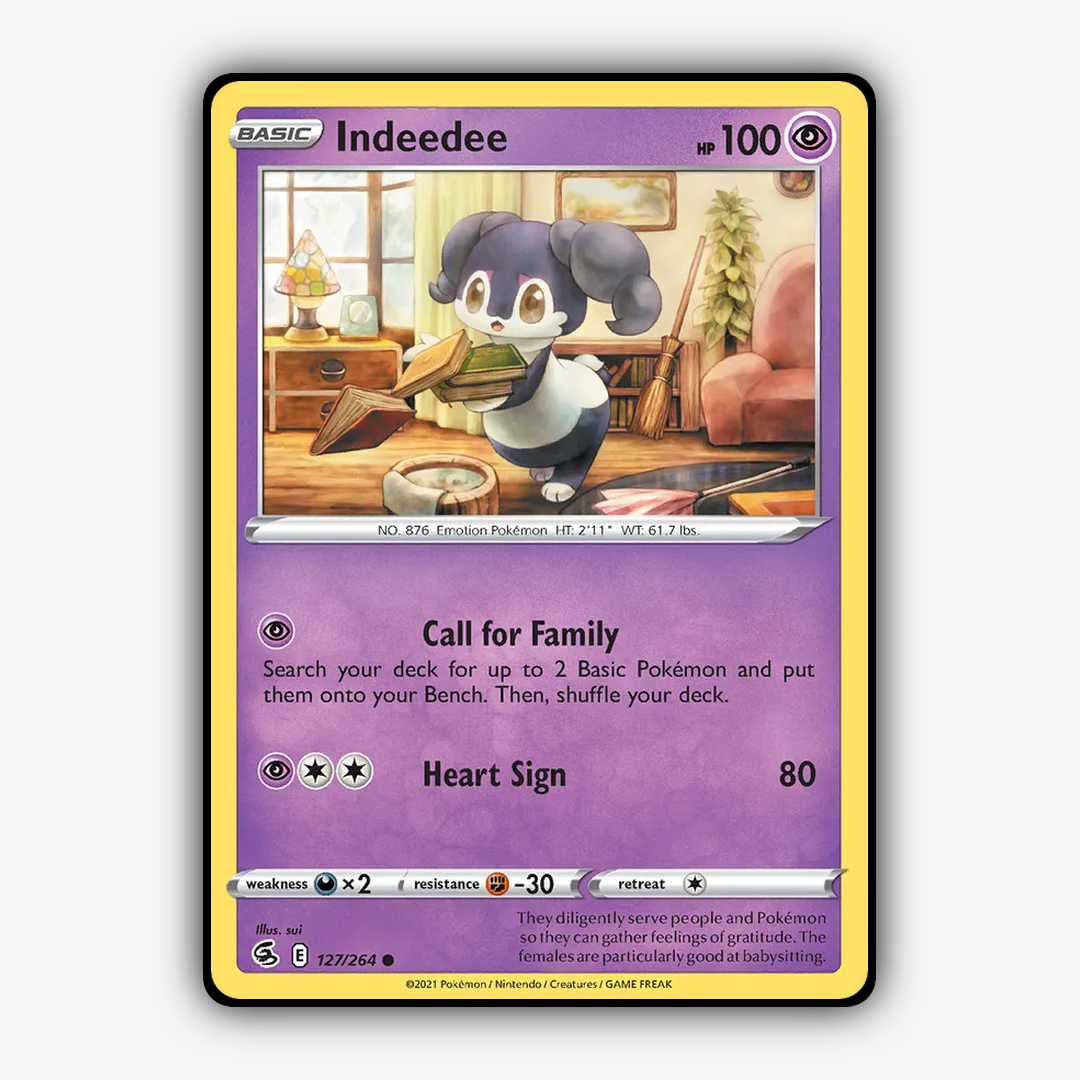 Indeedee 127/264 - Fusion Strike Set - Card Rug