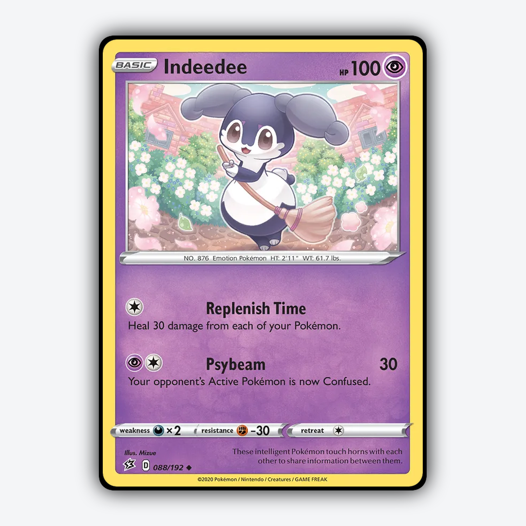 Indeedee 088/192 - Rebel Clash Set - Card Rug