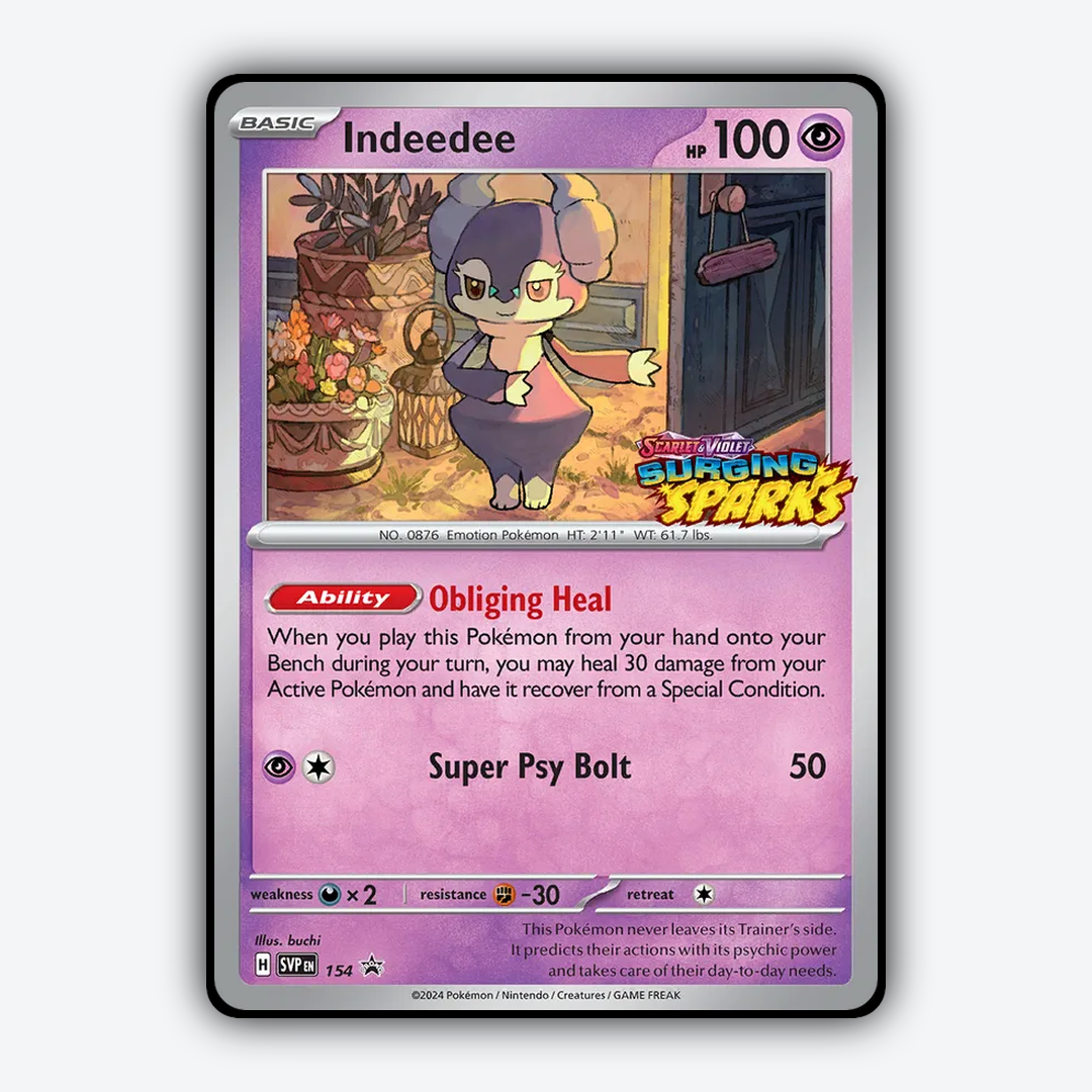 Indeedee #154 - Scarlet & Violet Black Star Promos Set - Card Rug