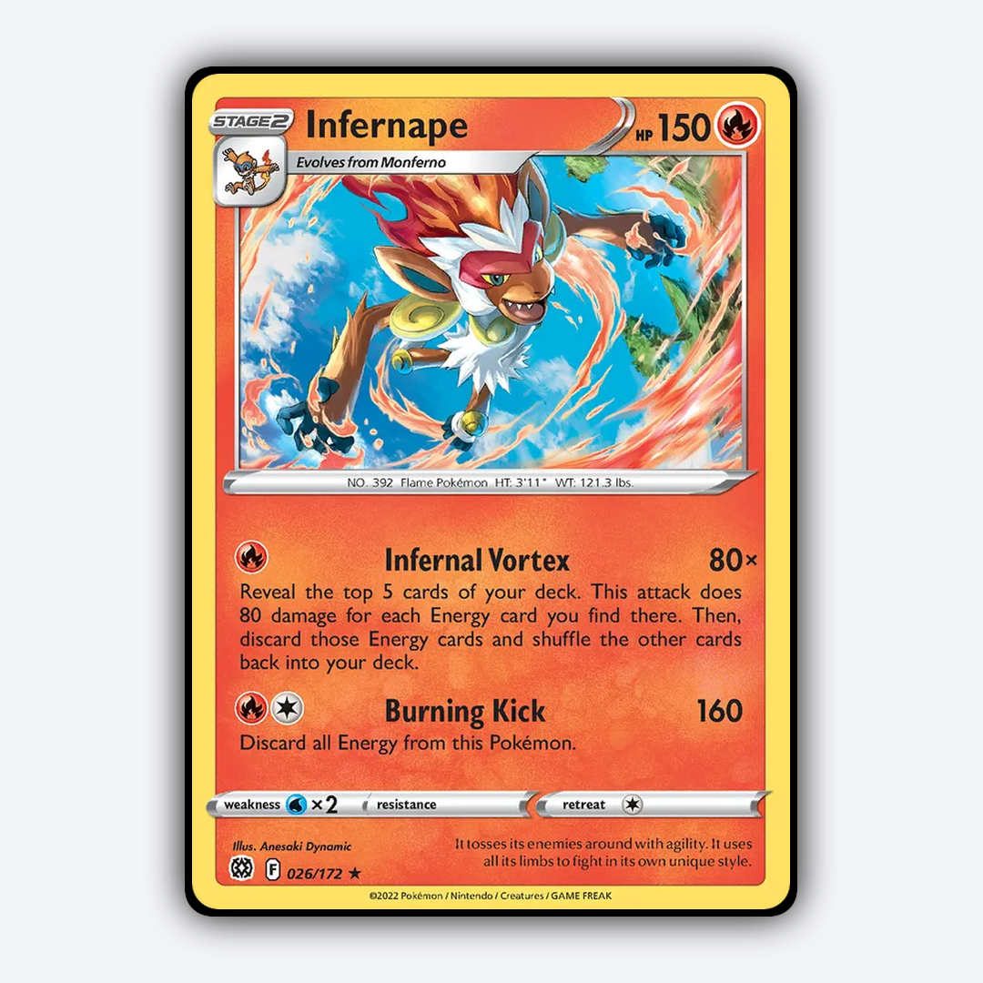 Infernape 026/172 - Brilliant Stars Set - Card Rug