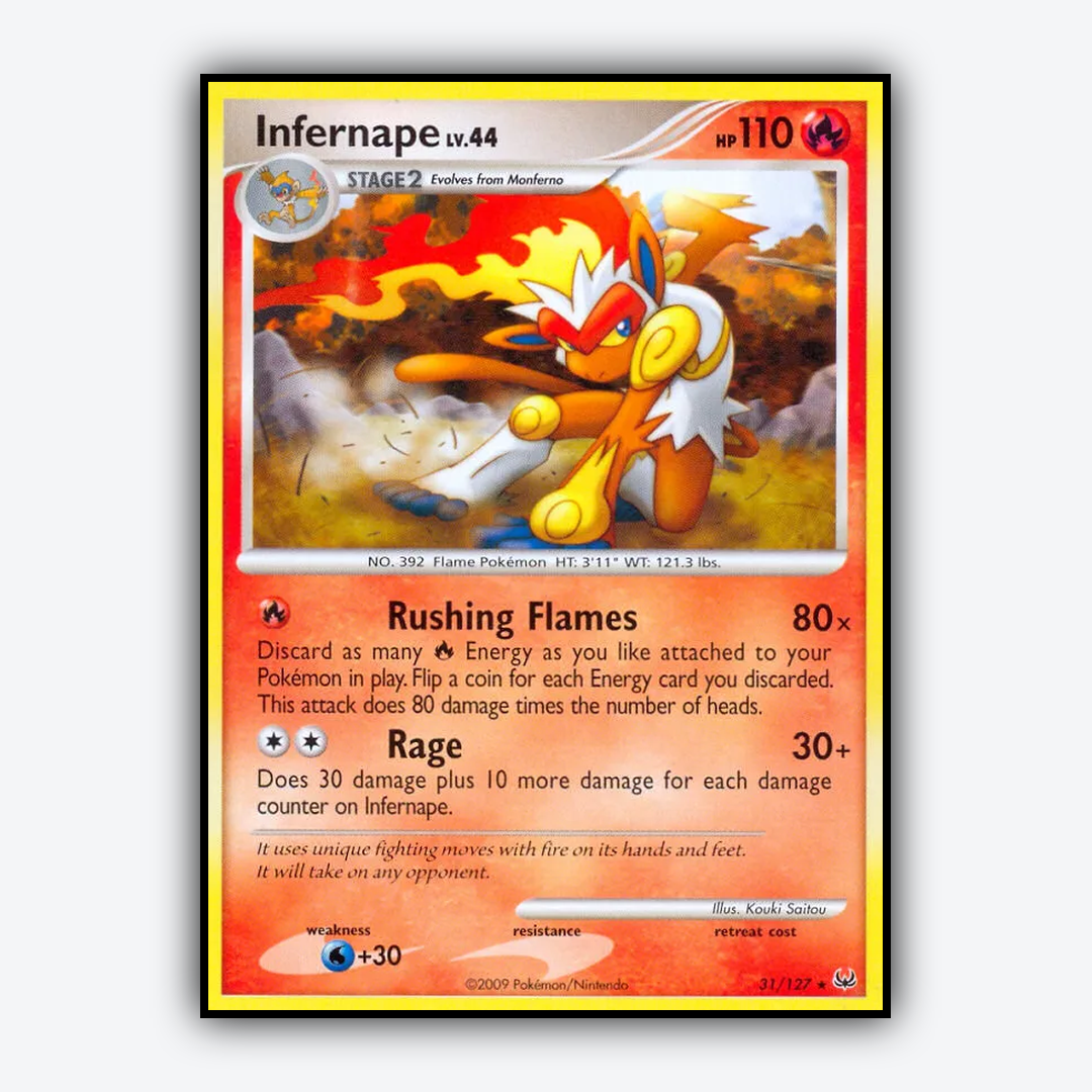 Infernape 031/127 - Platinum Set - Card Rug