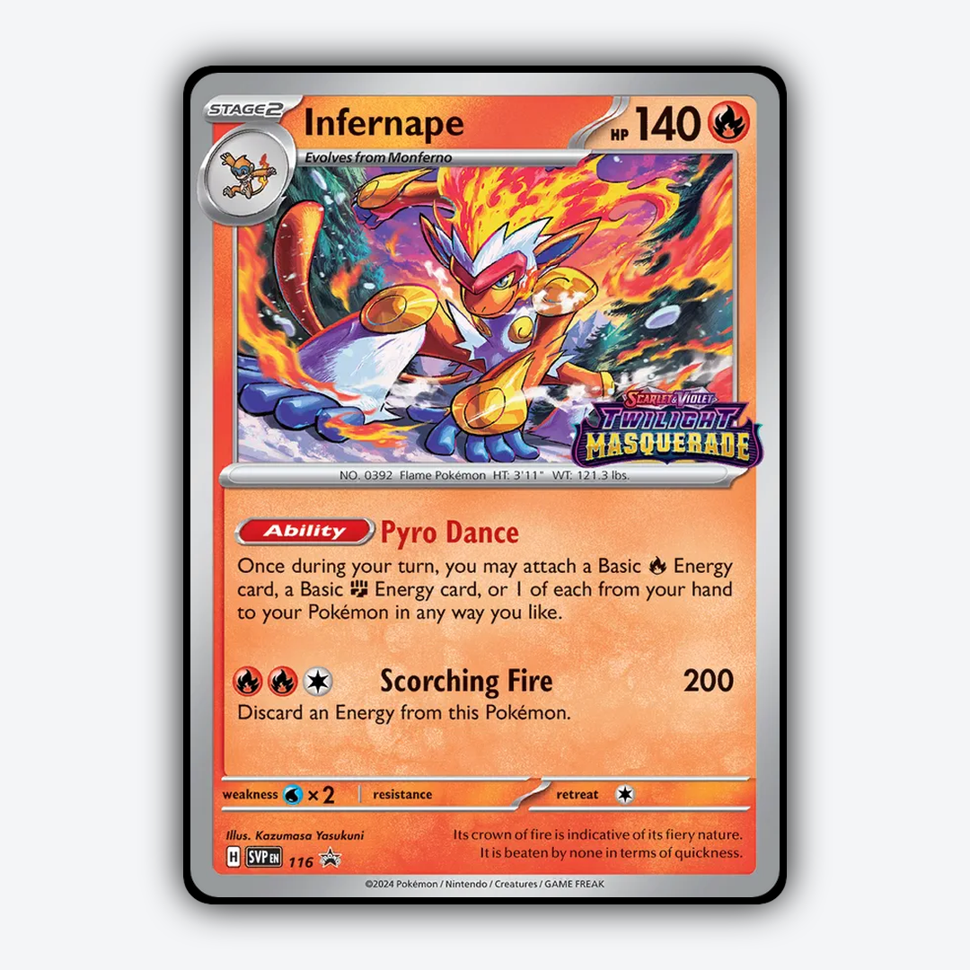 Infernape #116 - Scarlet & Violet Black Star Promos Set - Card Rug
