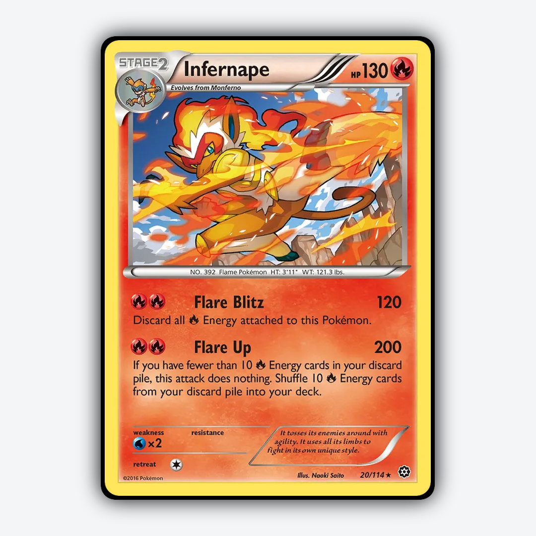 Infernape 020/114 - Steam Siege Set - Card Rug