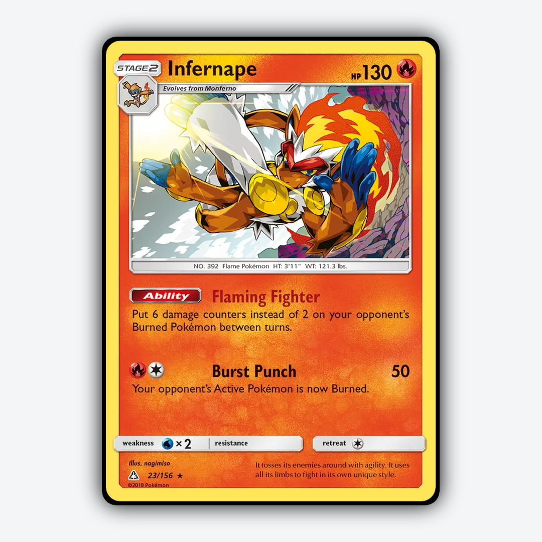 Infernape 023/156 - Ultra Prism Set - Card Rug