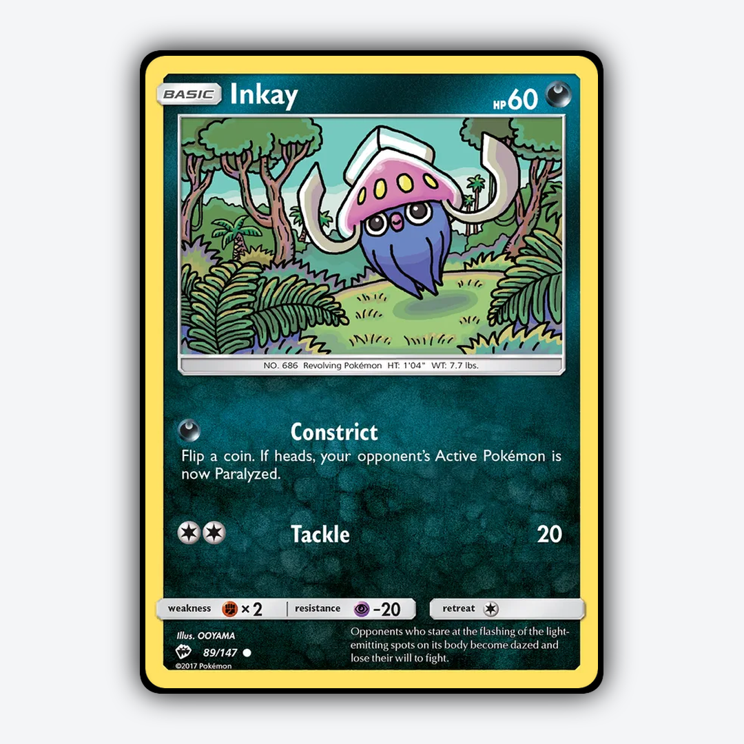 Inkay 089/147 - Burning Shadows Set - Card Rug