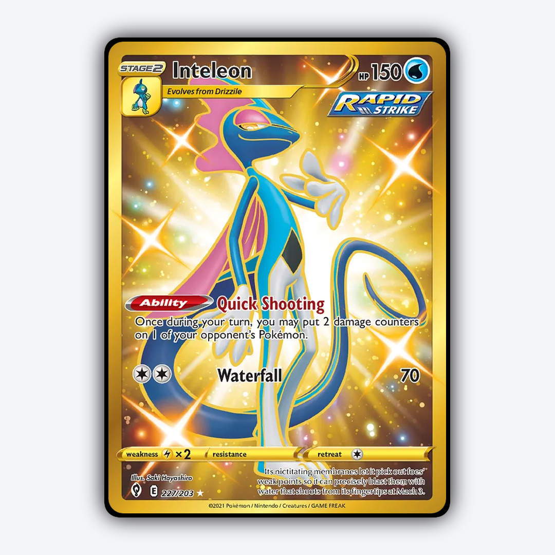 Inteleon #227 - Evolving Skies Set - Card Rug