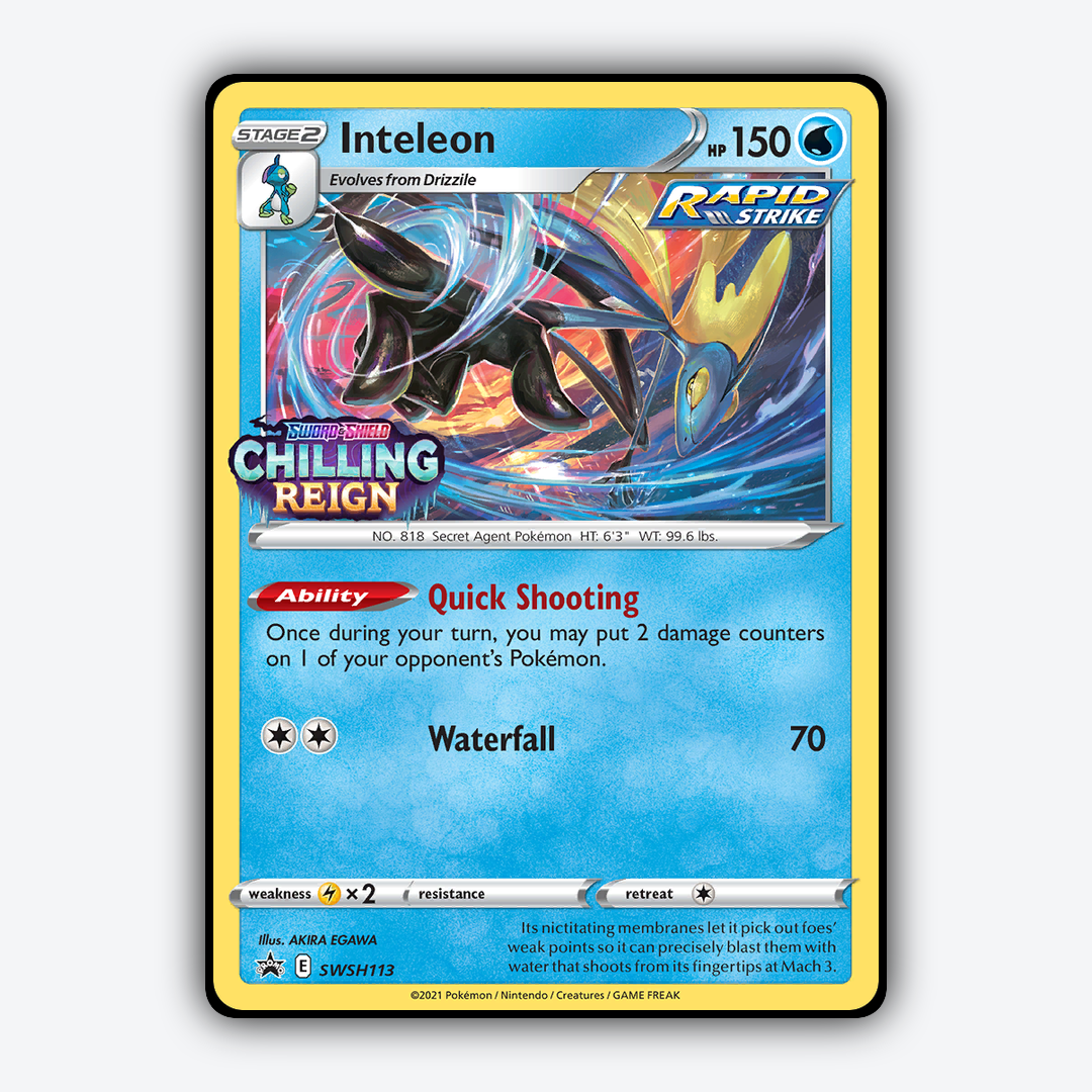 Inteleon #113 - SWSH Black Star Promos Set - Card Rug