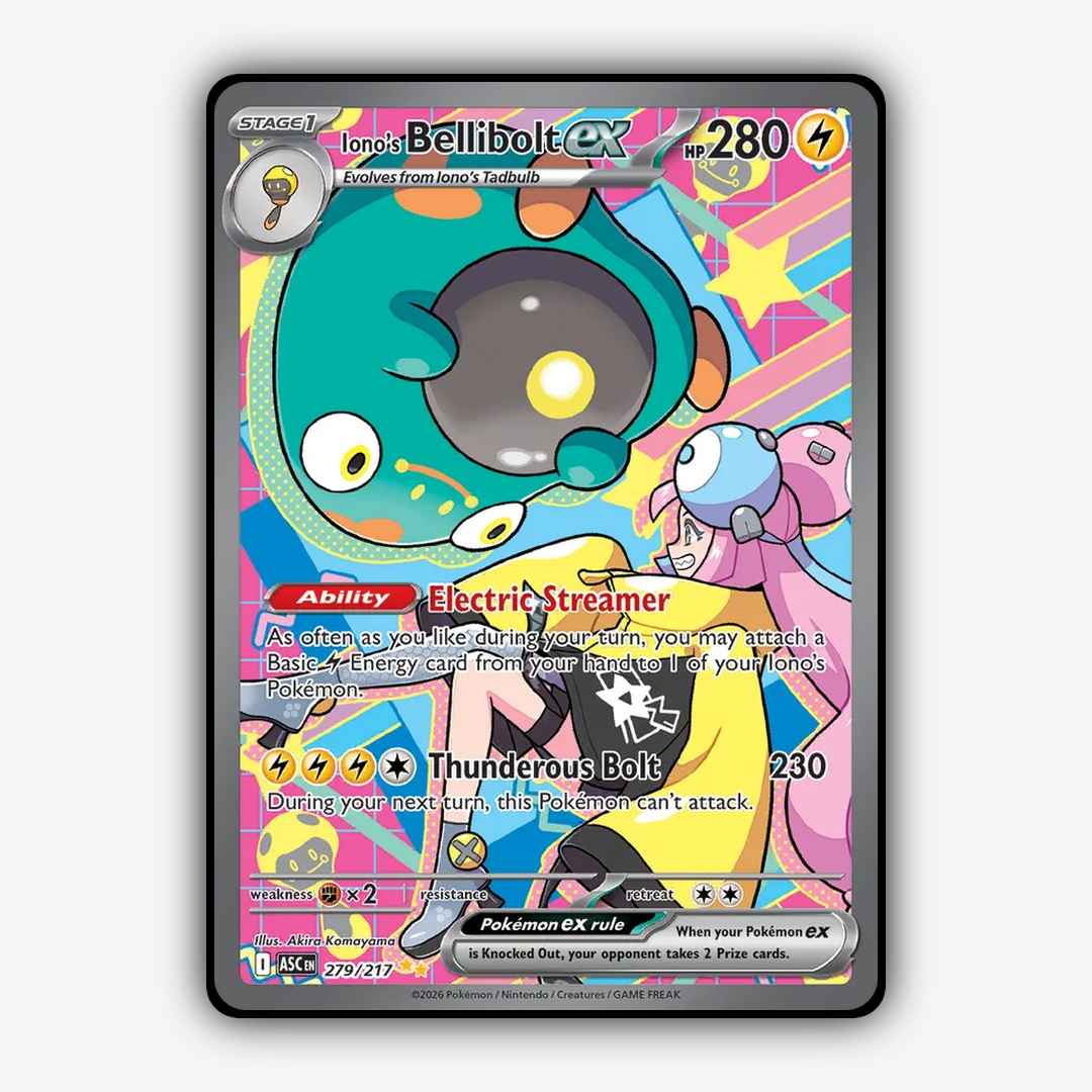 Iono's Bellibolt ex 279/217 - Ascended Heroes Set - Card Rug