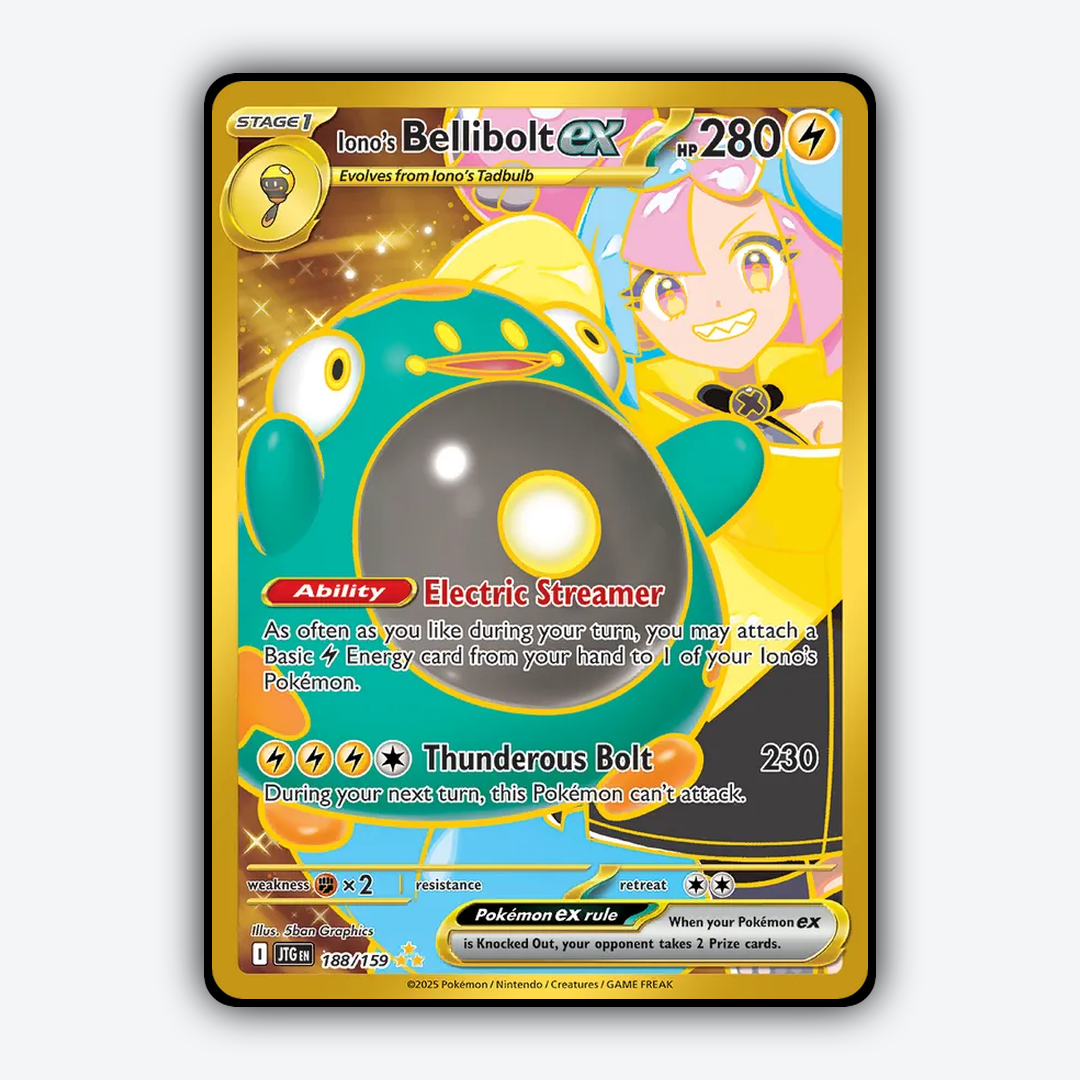 Iono's Bellibolt ex #188 - Journey Together Set - Card Rug