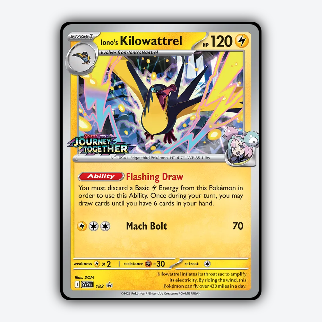 Iono's Kilowattrel #182 - Scarlet & Violet Black Star Promos Set - Card Rug