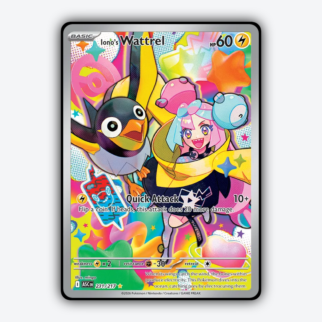 Iono's Wattrel 231/217 - Ascended Heroes Set - Card Rug