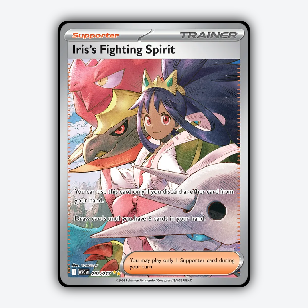 Iris's Fighting Spirit 292/217 - Ascended Heroes Set - Card Rug