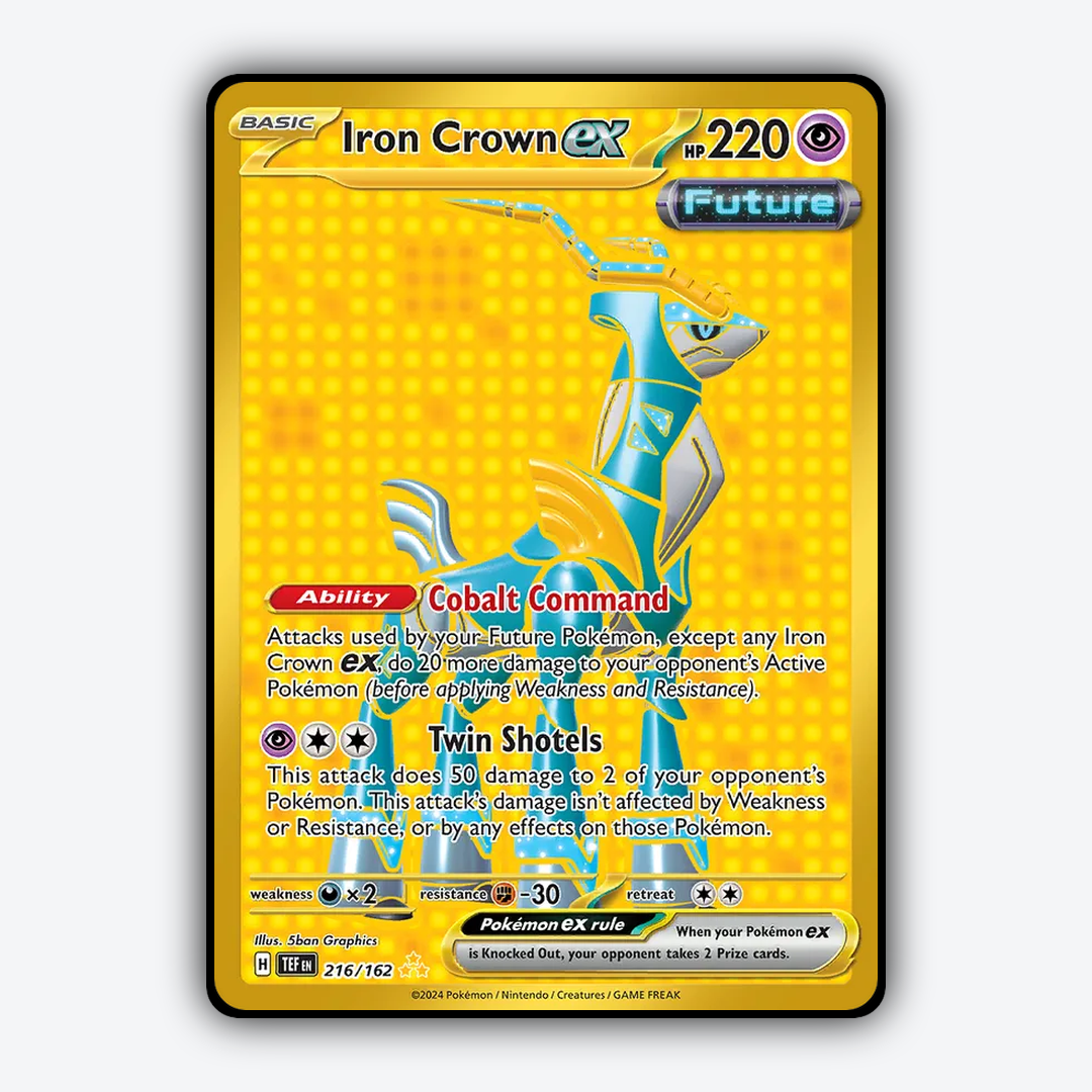Iron Crown ex 216/162 - Temporal Forces Set - Card Rug