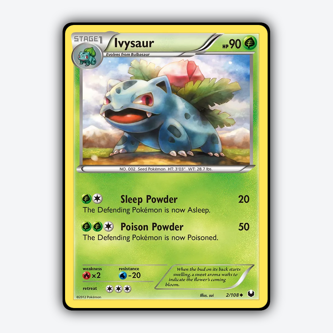 Ivysaur 002/108 - Dark Explorers Set - Card Rug