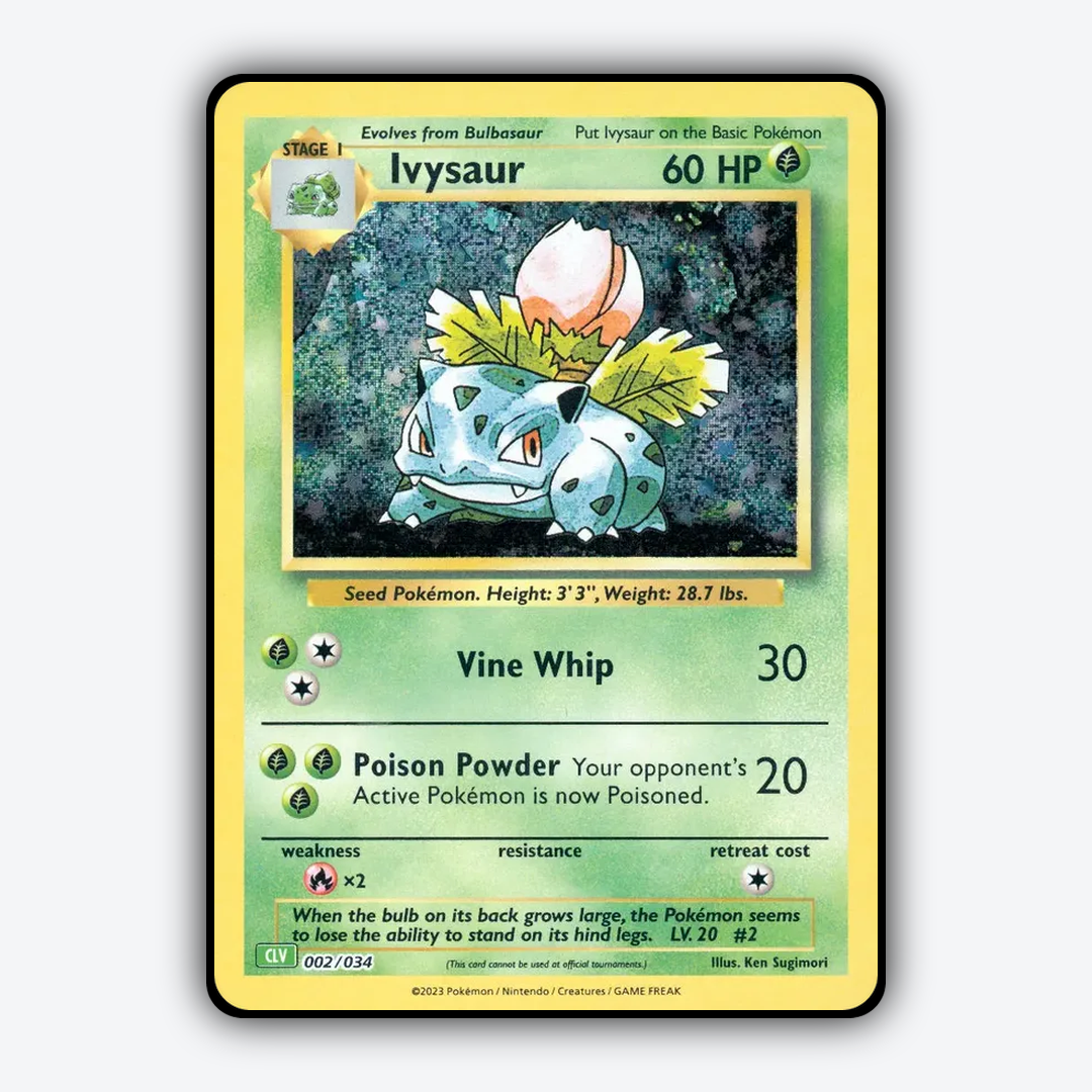 Ivysaur 002/034 - Pokémon TCG Classic - Venusaur Set - Card Rug