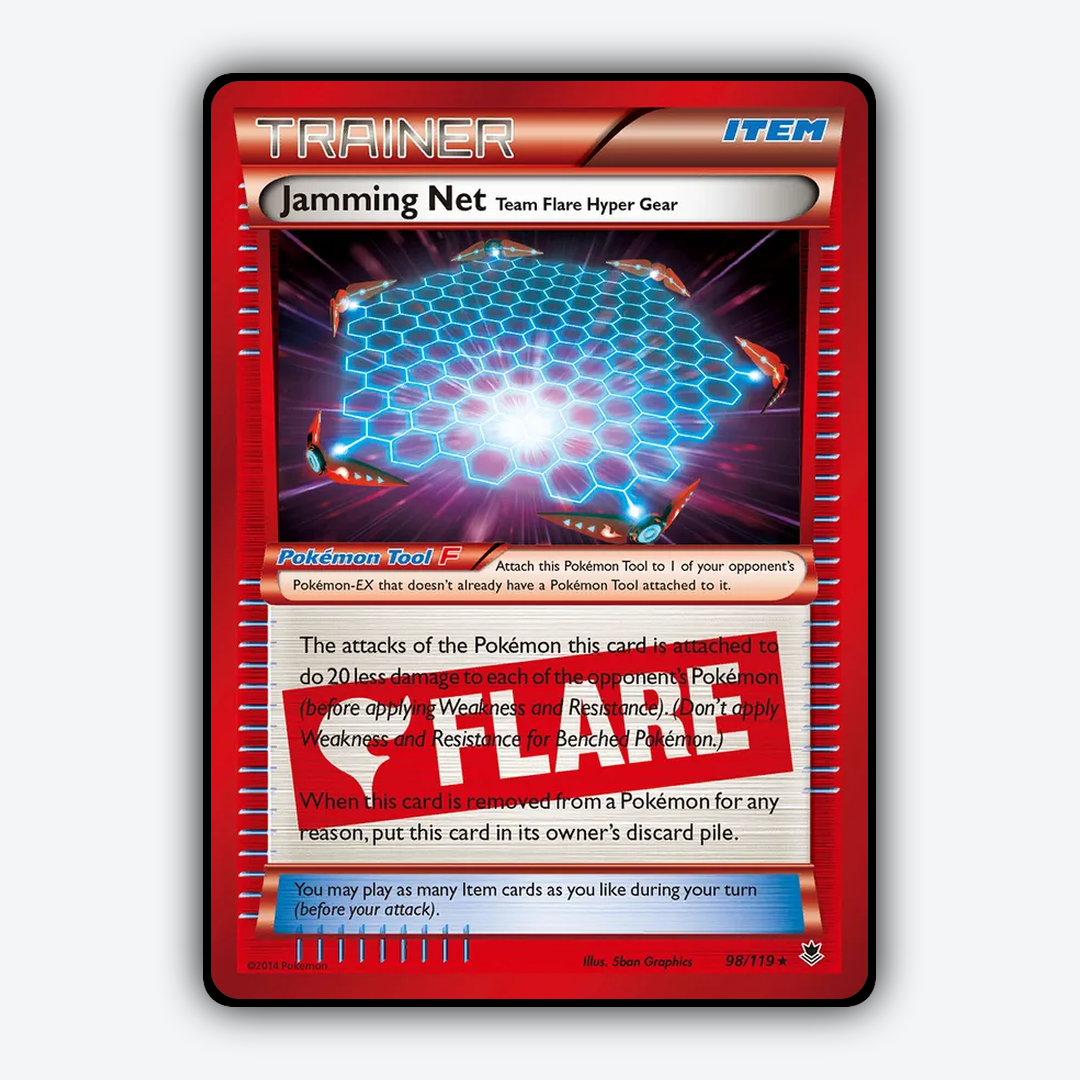 Jamming Net Team Flare Hyper Gear 098/119 - Phantom Forces Set - Card Rug
