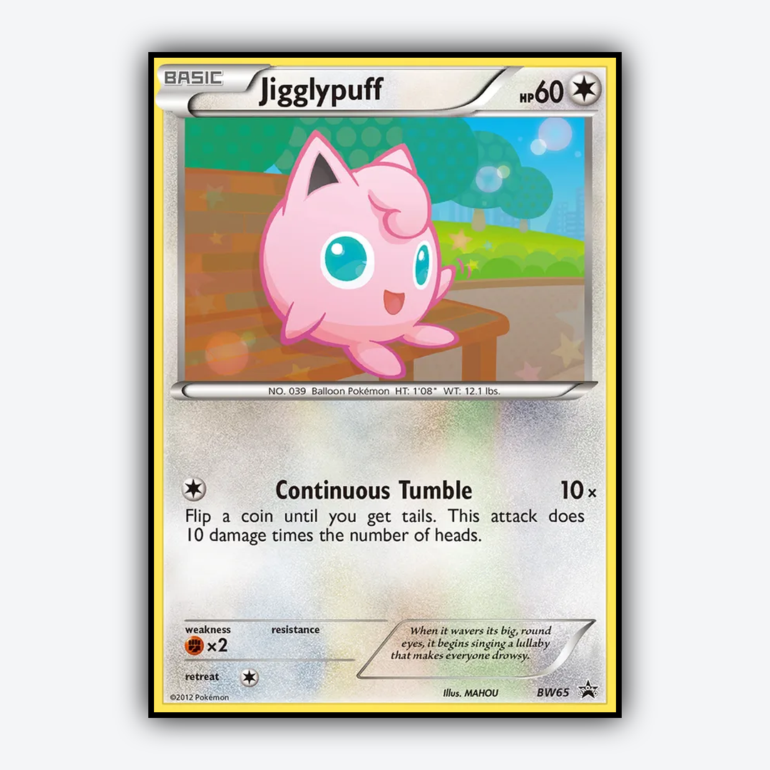 Jigglypuff #65 - BW Black Star Promos Set - Card Rug