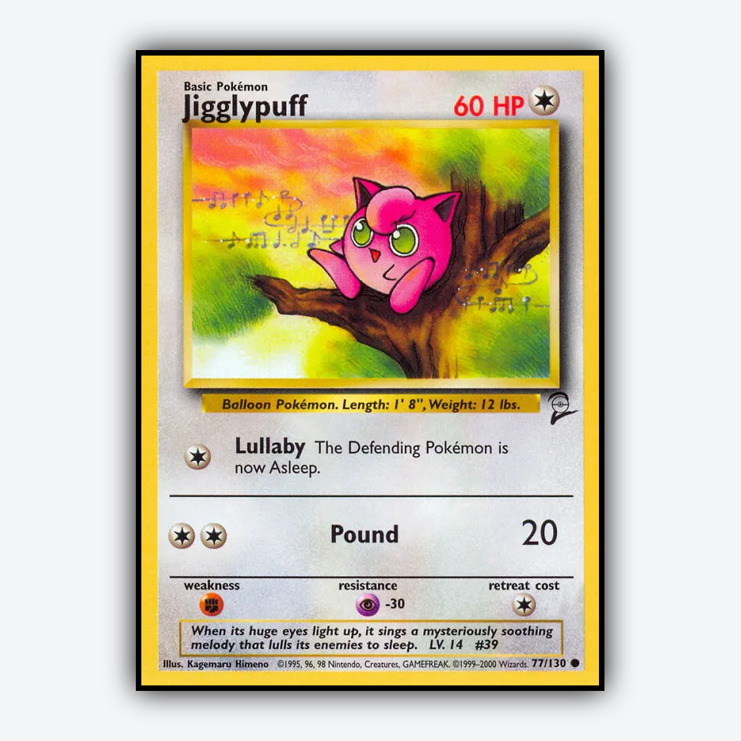 Jigglypuff 077/130 - Base Set 2 Set - Card Rug