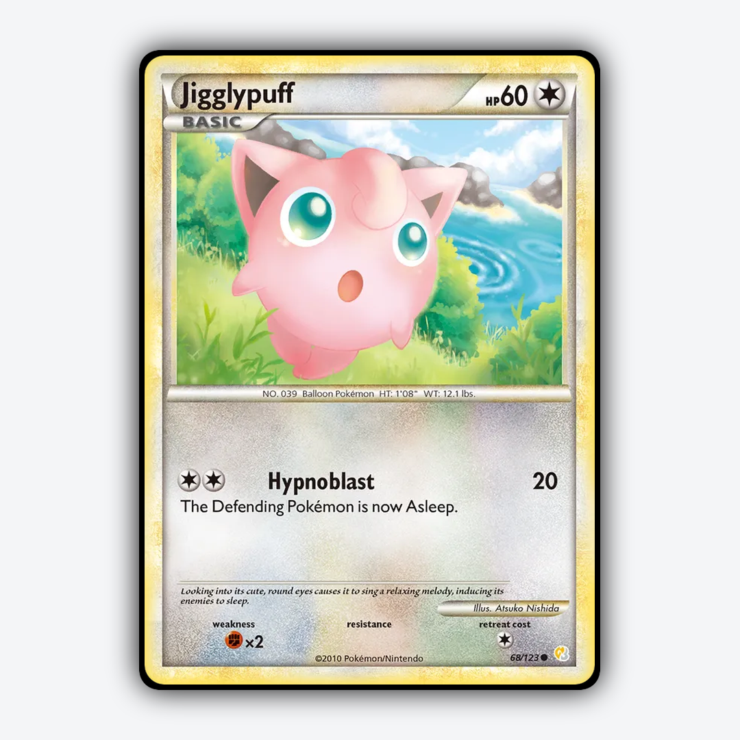 Jigglypuff 068/123 - HeartGold & SoulSilver Set - Card Rug