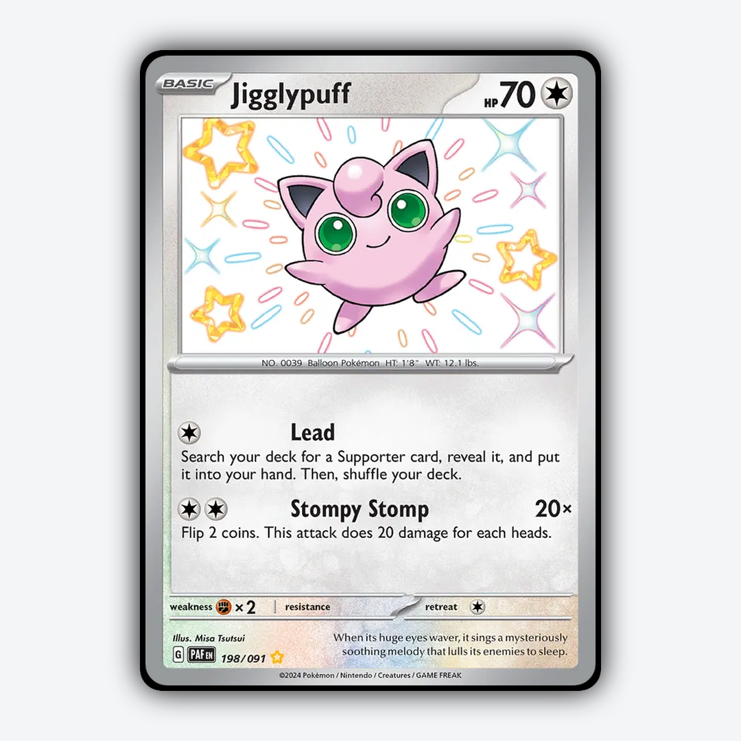Jigglypuff #198 - Paldean Fates Set - Card Rug