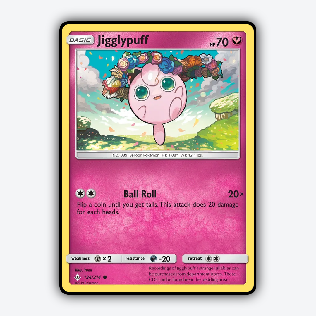 Jigglypuff 134/214 - Unbroken Bonds Set - Card Rug