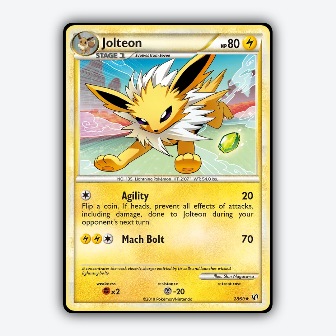 Jolteon 028/90 - HS—Undaunted Set - Card Rug