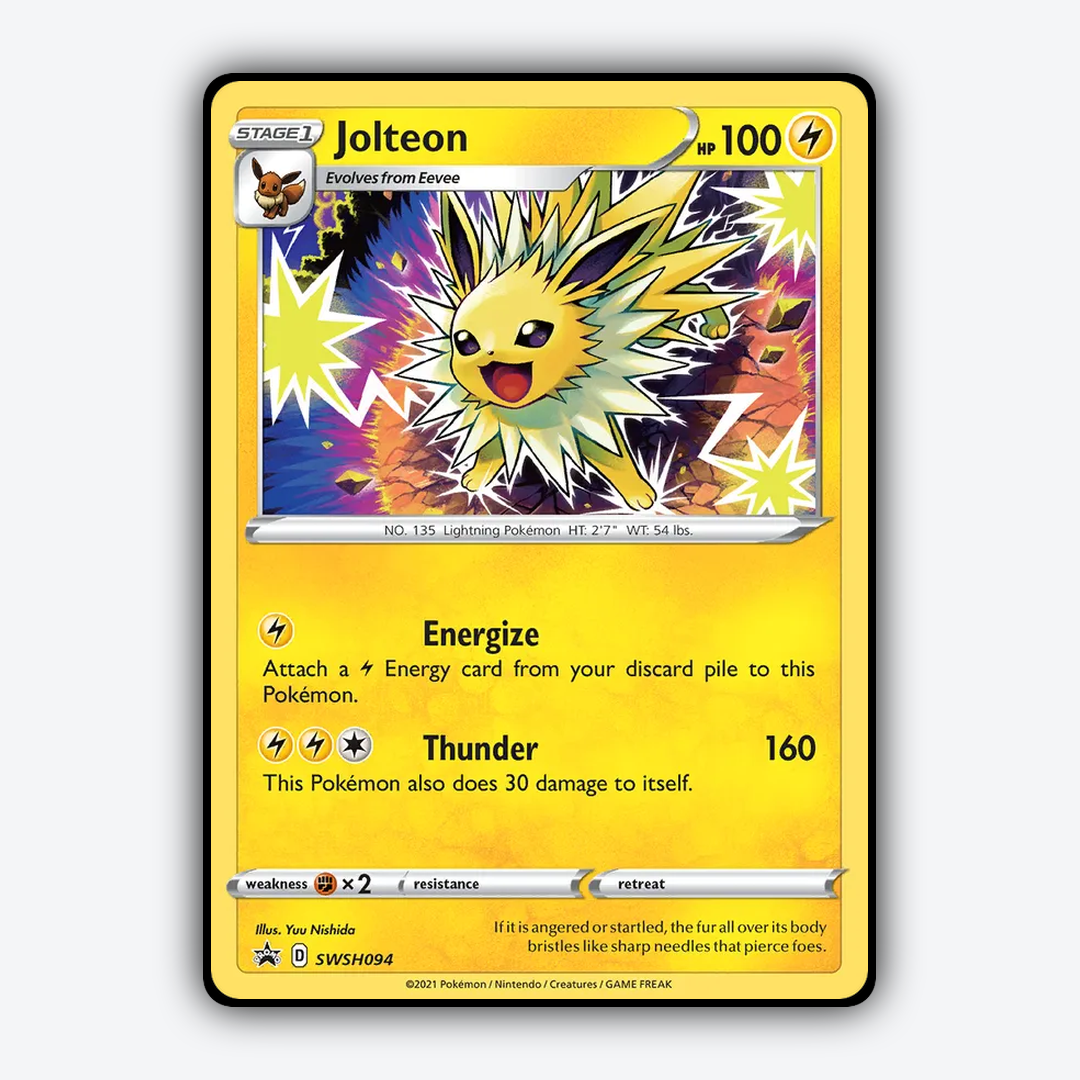 Jolteon #94 - SWSH Black Star Promos Set - Card Rug