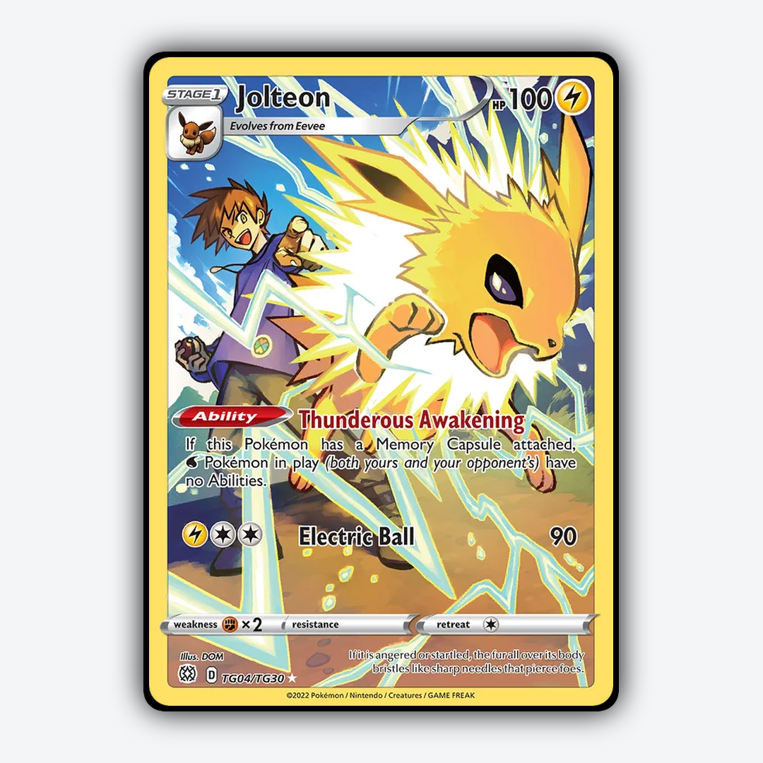 Jolteon TG004/30 - TG004/30 Brilliant Stars Trainer Gallery Set - Card Rug