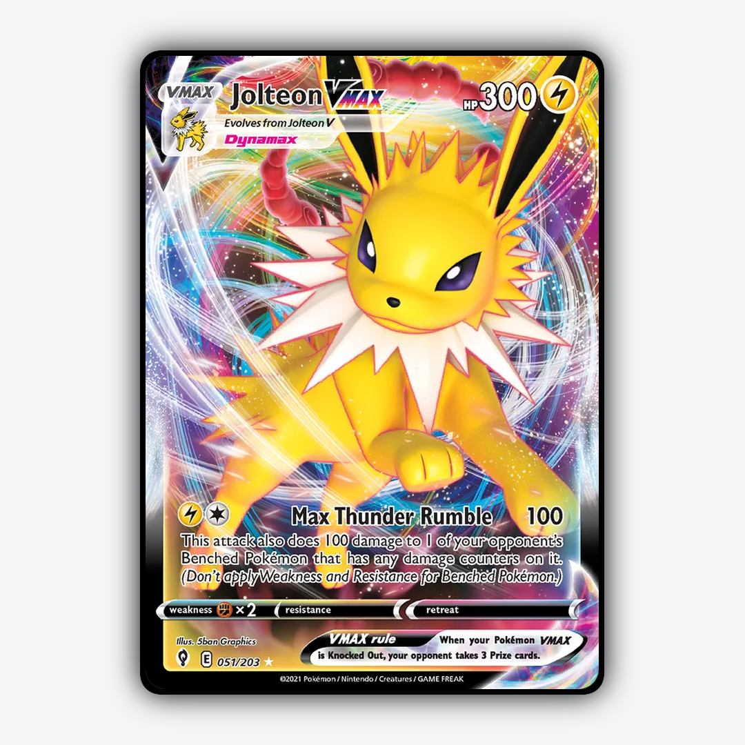 Jolteon VMAX #51 - Evolving Skies Set - Card Rug