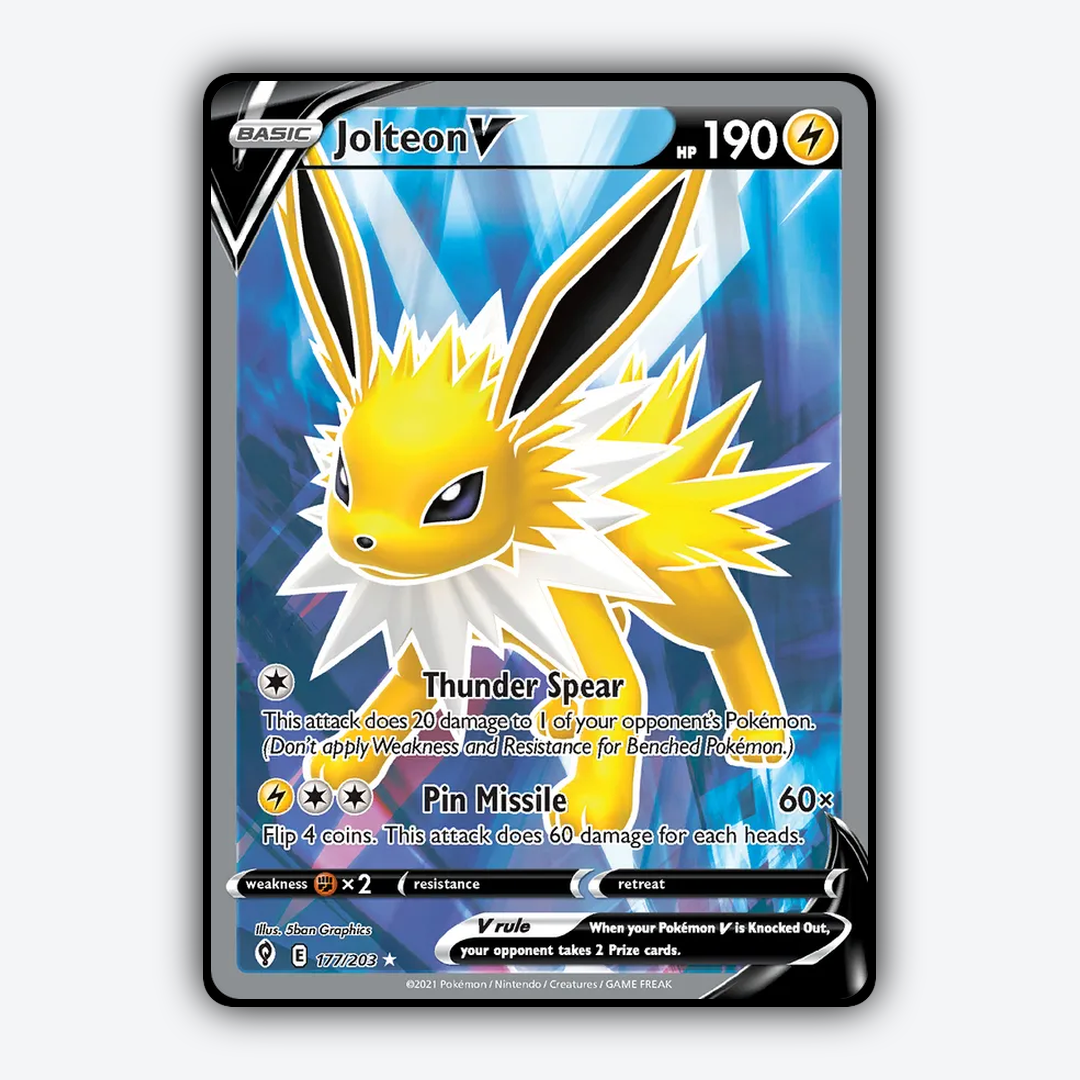 Jolteon V #177 - Evolving Skies Set - Card Rug