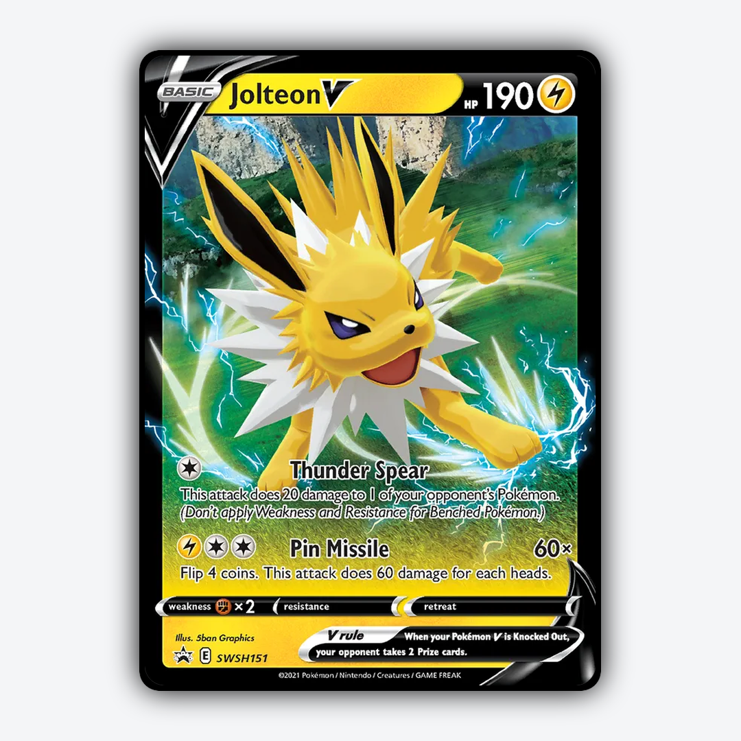Jolteon V #151 - SWSH Black Star Promos Set - Card Rug