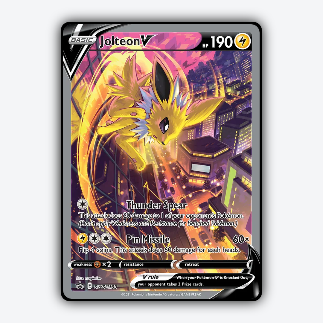 Jolteon V #183 - SWSH Black Star Promos Set - Card Rug